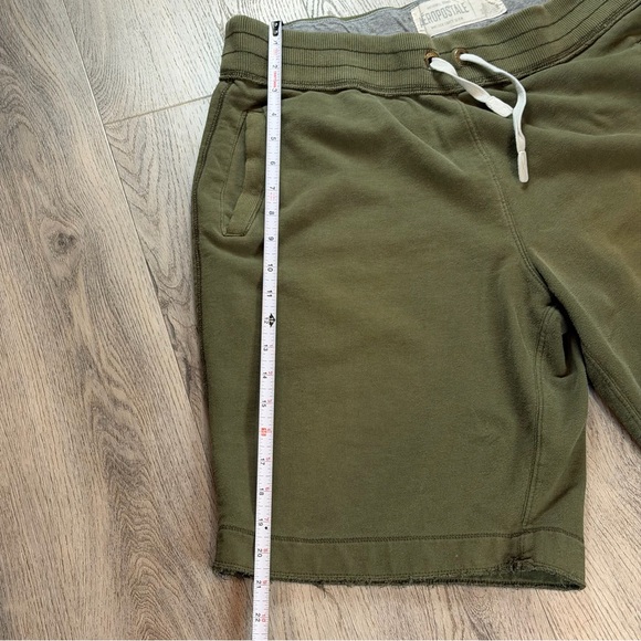 Vintage Aeropostale Shorts Men’s Large Green Fleece Baggy Drawstring Y2K Retro - Picture 10 of 13